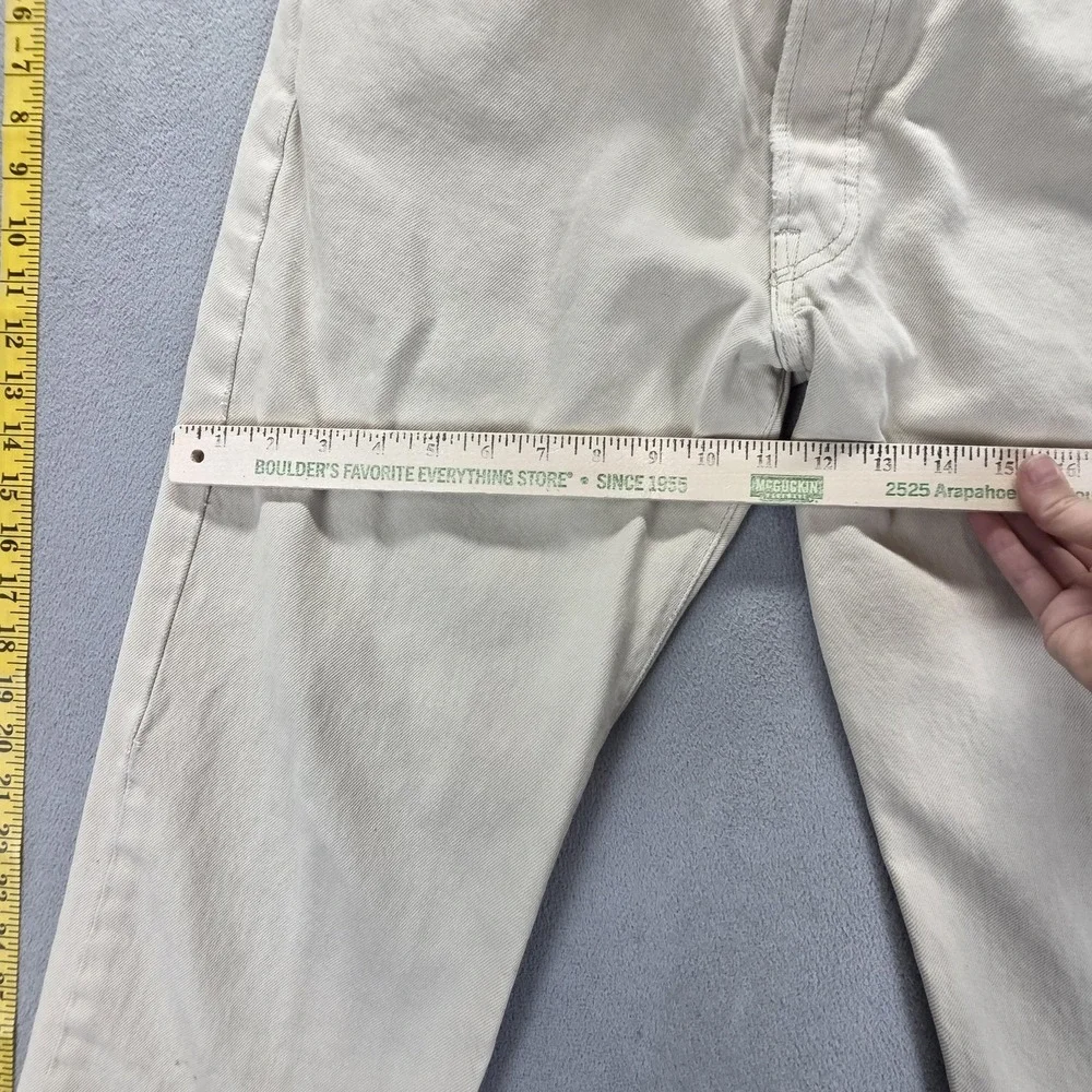 VTG Levis 501 Jeans Mens Cream Light Wash Straight Regular Button Fly Fits 28x28